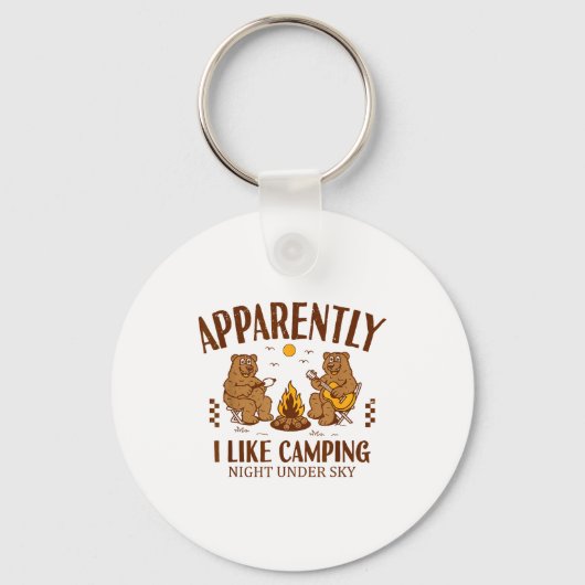 Funny Bear Apparently, I Like Camng Schlüsselanhänger (Vorderseite)