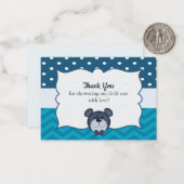 Funny Bear auf der Zigzag Baby Dusche Danke Karten (Vorderseite/Rückseite Beispiel)