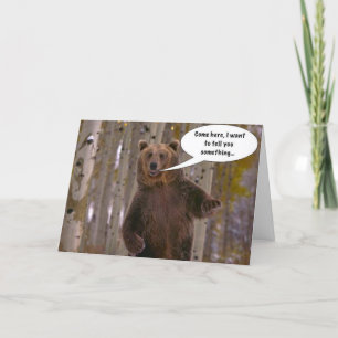 Funny Bear Birthday Card Karte