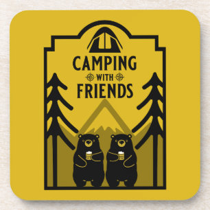 Funny Bear Camp Adventure Kanada Getränkeuntersetzer