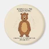 Funny Bear Cartoon Magnet (Vorne)
