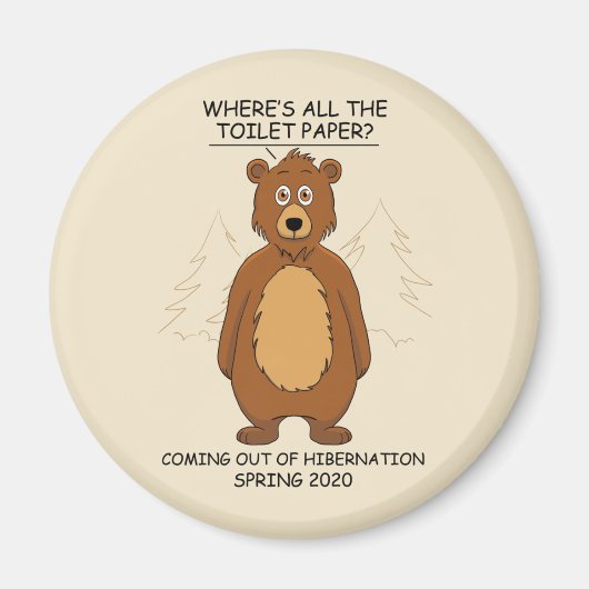 Funny Bear Cartoon Magnet (Vorne)