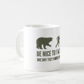 Funny Bear Chase Kaffeetasse (Vorderseite Links)