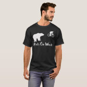 Funny Bear Chasing Bike Cyclist Meals on braap cyc T-Shirt (Vorne ganz)