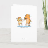 Funny Bear Crashing a Picnic Birthday Karte (Rückseite)