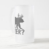 Funny Bear Deer Beer Mattglas Bierglas (Vorderseite Links)