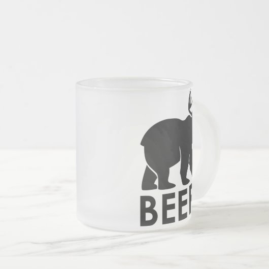 Funny Bear Deer Beer Tasse (VorderseiteRechts)
