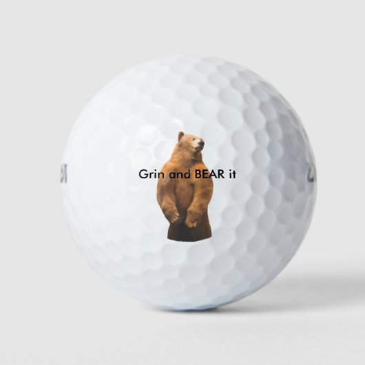 Funny Bear Design Golfball (Vorderseite)