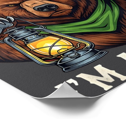 Funny Bear First Of All I'm A Delight Merry Christ Poster (Ecke)