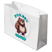 Funny Bear Große Geschenktüte (Rückseite Schrägansicht)