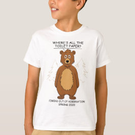 Funny Bear Hibernation Cartoon Meme T-Shirt