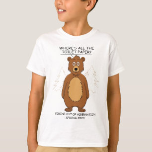 Funny Bear Hibernation Cartoon Meme T-Shirt
