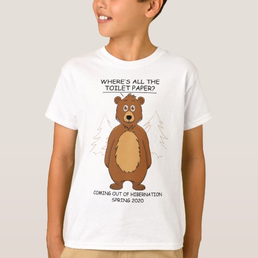 Funny Bear Hibernation Cartoon Meme T-Shirt (Vorderseite)