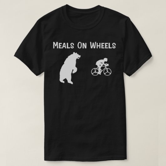 Funny Bear jagen Fahrradfahren Essen auf Rädern Sw T-Shirt (Design vorne)
