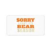 Funny Bear Junting Adressaufkleber (Vorne)