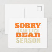 Funny Bear Junting Feiertagspostkarte (Vorne/Hinten)