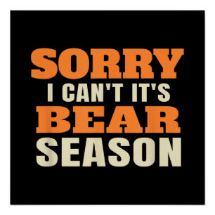 Funny Bear Junting Poster