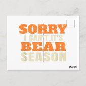 Funny Bear Junting Postkarte (Rückseite)