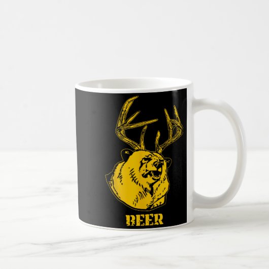 Funny Bear Plus Deer Equals Beer Deer Hunting Usa  Kaffeetasse (Rechts)