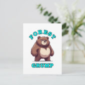Funny Bear Postkarte (Stehend Vorderseite)