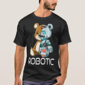 Funny Bear Robot Robotic Cuddling Cyborg T-Shirt (Vorderseite)