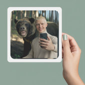 Funny Bear Selfie Custom Sticker - Trending Now