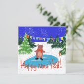 Funny bear Skaten (Stehend Vorderseite)