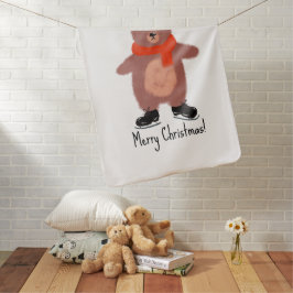 Funny bear Skaten Babydecke
