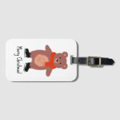 Funny bear Skaten Gepäckanhänger (Vorderseite (Horizontal))