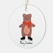Funny bear Skaten Keramik Ornament (Links)