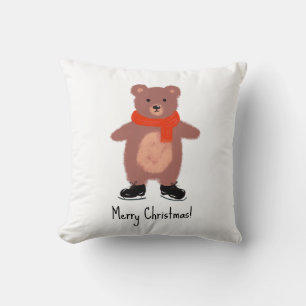 Funny bear Skaten Kissen