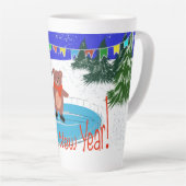 Funny bear Skaten Milchtasse (Rechte Ecke)