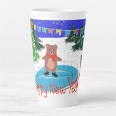 Funny bear Skaten Milchtasse (Vorderseite)