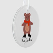 Funny bear Skaten Ornament (Vorderseite)