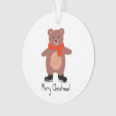 Funny bear Skaten Ornament (Vorderseite)