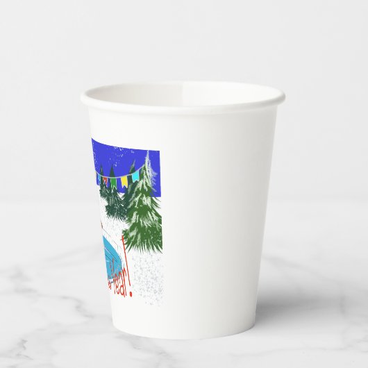 Funny bear Skaten Pappbecher (Links)