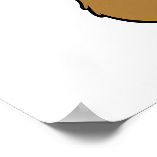 Funny Bear Sneaking Honey Poster (Ecke)