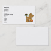 Funny Bear Sneaking Honey Visitenkarte (Vorne/Hinten)