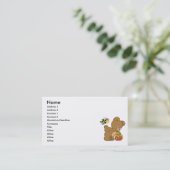 Funny Bear Sneaking Honey Visitenkarte (Stehend Vorderseite)