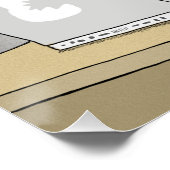 Funny Bear Surfen im Internet Poster (Ecke)