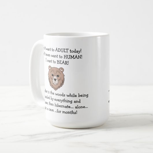 Funny Bear Tasse (Vorderseite Links)
