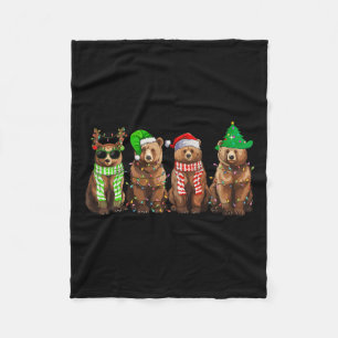 Funny Bear Weihnachtsbär Lover Xmas Bear Ho Fleecedecke