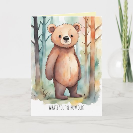 Funny Bear Years Birthday Karte (Vorderseite)