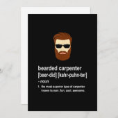 Funny Beard Carpenter Geschenk Männer Ankündigung (Vorne/Hinten)