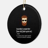 Funny Beard Carpenter Geschenk Männer Keramik Ornament (Links)