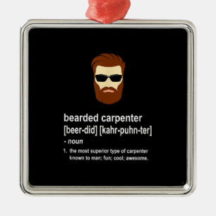 Funny Beard Carpenter Geschenk Männer Ornament Aus Metall