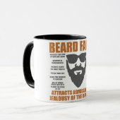 Funny Beard Fakten Tasse (Vorderseite Links)