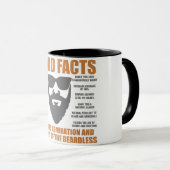 Funny Beard Fakten Tasse (VorderseiteRechts)