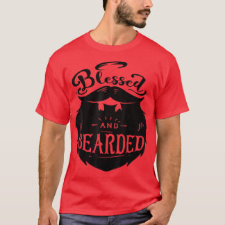 Funny Beard gesegnet und Bart Vater Ehemann Boyfr T-Shirt