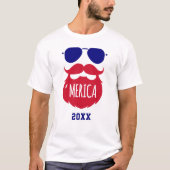 Funny Beard 'Merica Patriotic T-Shirt (Vorderseite)
